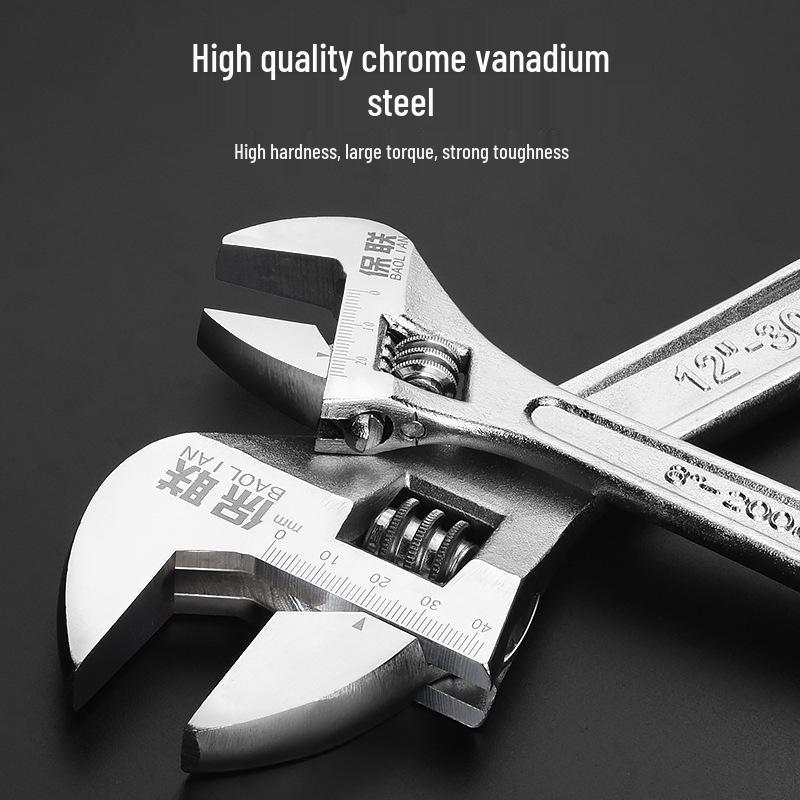 Universal Multifunctional Adjustable Wrench Set - Large Opening and Small Wrench Included