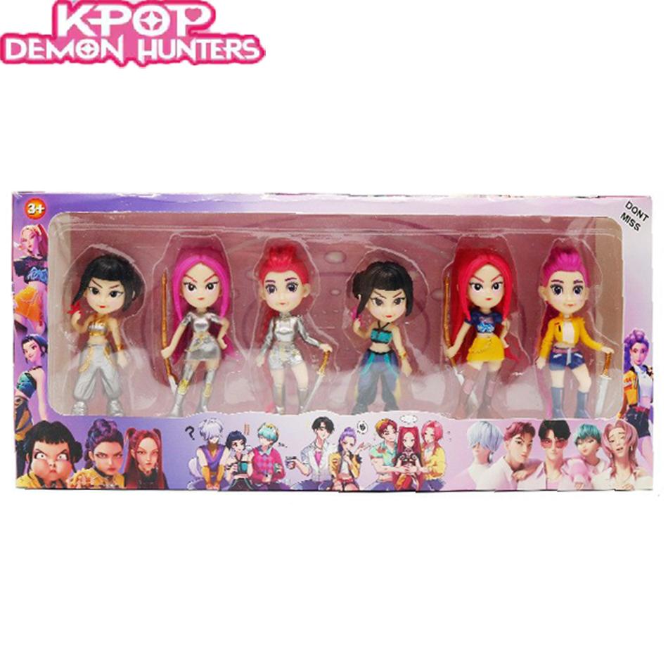 Kpop Demon Hunters Figure Toy PVC Model Cartoon Gaming Peripherals Desk Decoration Collection Doll Children Gift Exquisite Boxed