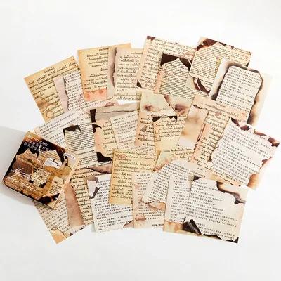 100 Pcs Creative Hand Account Paper Vintage Old Newspaper Butterfly Material Paper Decoration Photo Album Decoration Paper