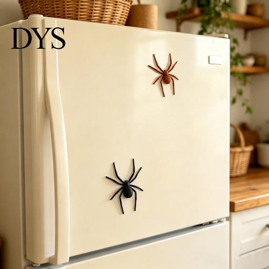 Office Cabinet Spider Decor 1/4/8Pcs 3D Refrigerator Magnet for Halloween, Scary Fake Magnetic Decoration, Halloween Prank Props, Party Favors Toy