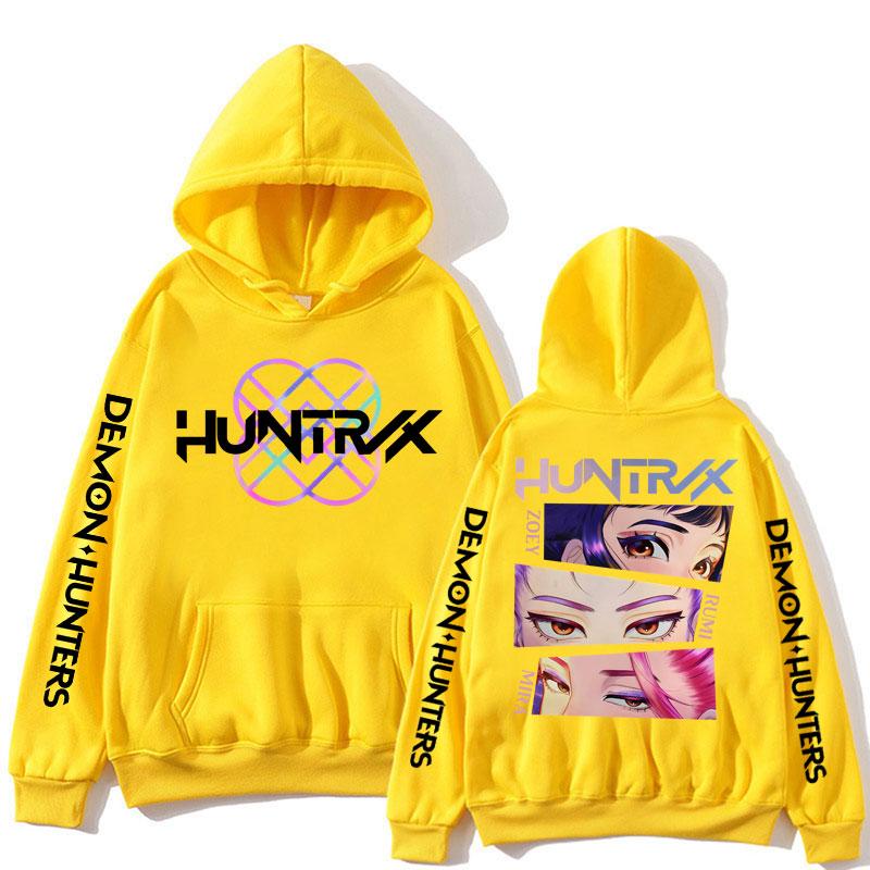Kpop Anime Demon Hunters Huntrix Girls Hoodie Men Women Fashion Aesthetic Sweatshirt Oversized Fleece Y2k Long Sleeve Streetwear