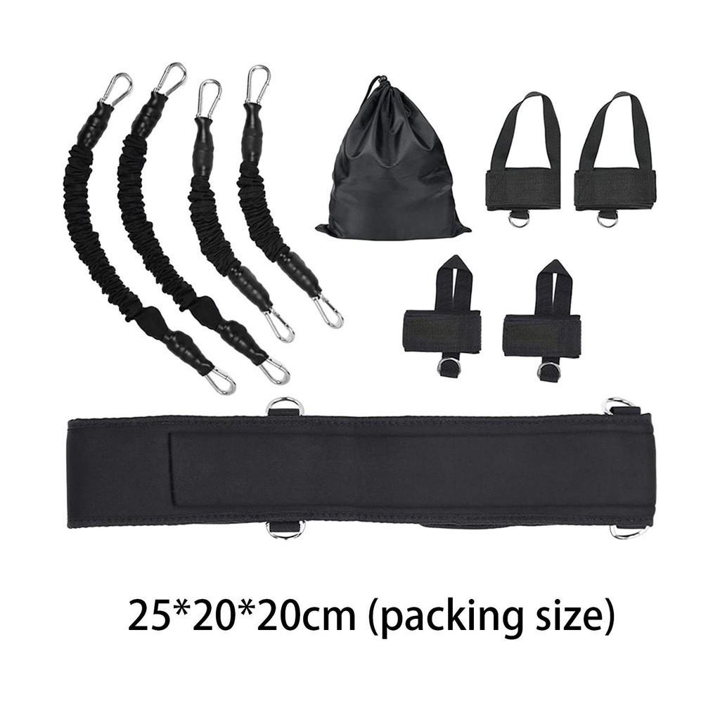 Adjustable Waist Strap 140lbs Home Fighting Jump Resistance Training Device Boxing Resistance Bands Set