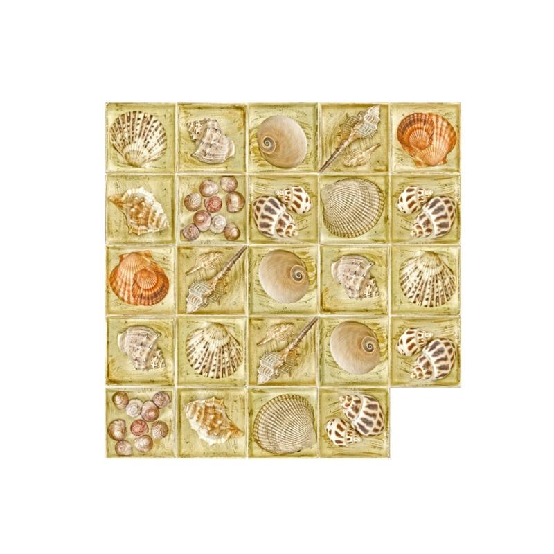 24 ks Nálepky na dlaždice Vzor starožitného porcelánu Nástěnné nálepky Vodotěsné Odnímatelné tapety Kuchyně Koupelna Umělecké nástěnné malby