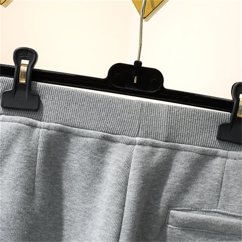 DIMANAF 2022 Plus Größe Winter Frauen Harem Hosen Fleece Hosen Grundlegende Hosen Verdickung Lose Beiläufige Weibliche Grau Hosen Oversize Hosen