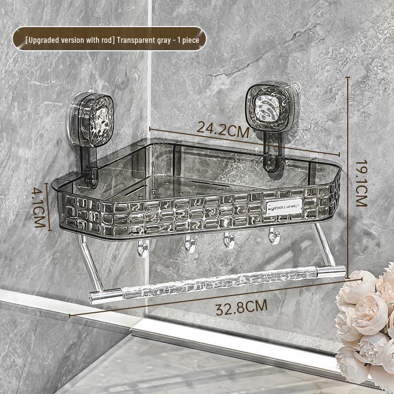 Dusch- und Badezimmer-Aufbewahrungsregal mit Saugnäpfen ohne Bohren