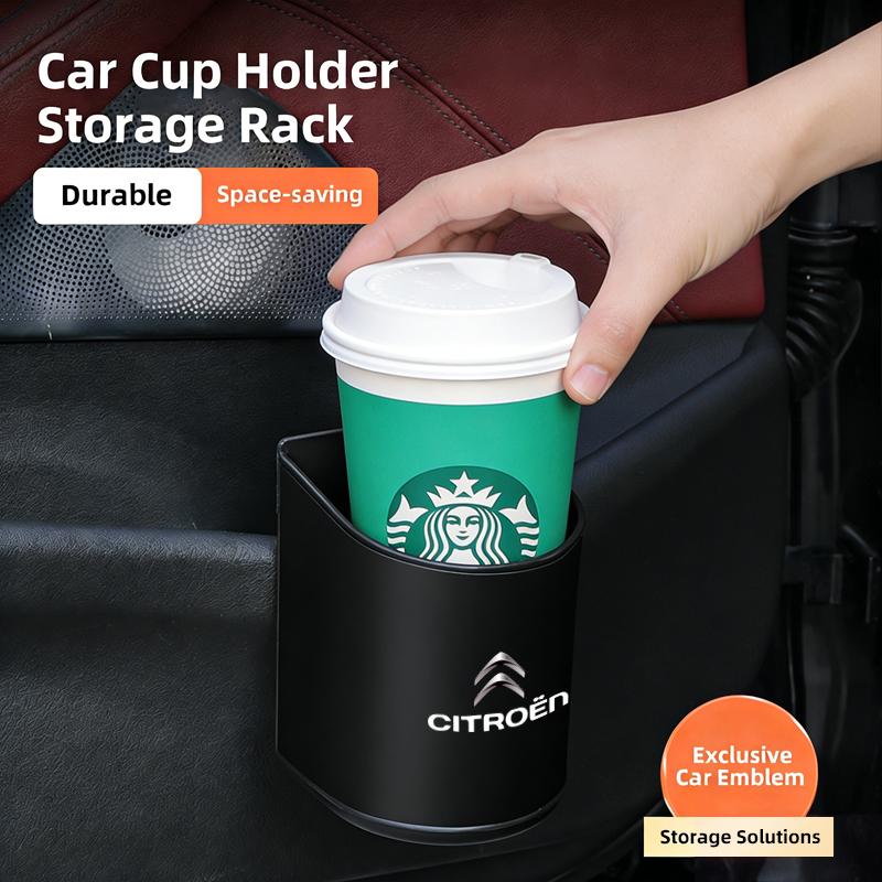 JOFT7 Car Door Cup Holder Storage Auto Seat Back Drink Rack Organizer For Citroen C5X e-C4 X e-C3 C4 C3 C5 Berlingo C-Elysee C-Crosser