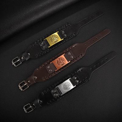 Armband i PU-läder Europeisk och Amerikansk Punkformad Armband för Män