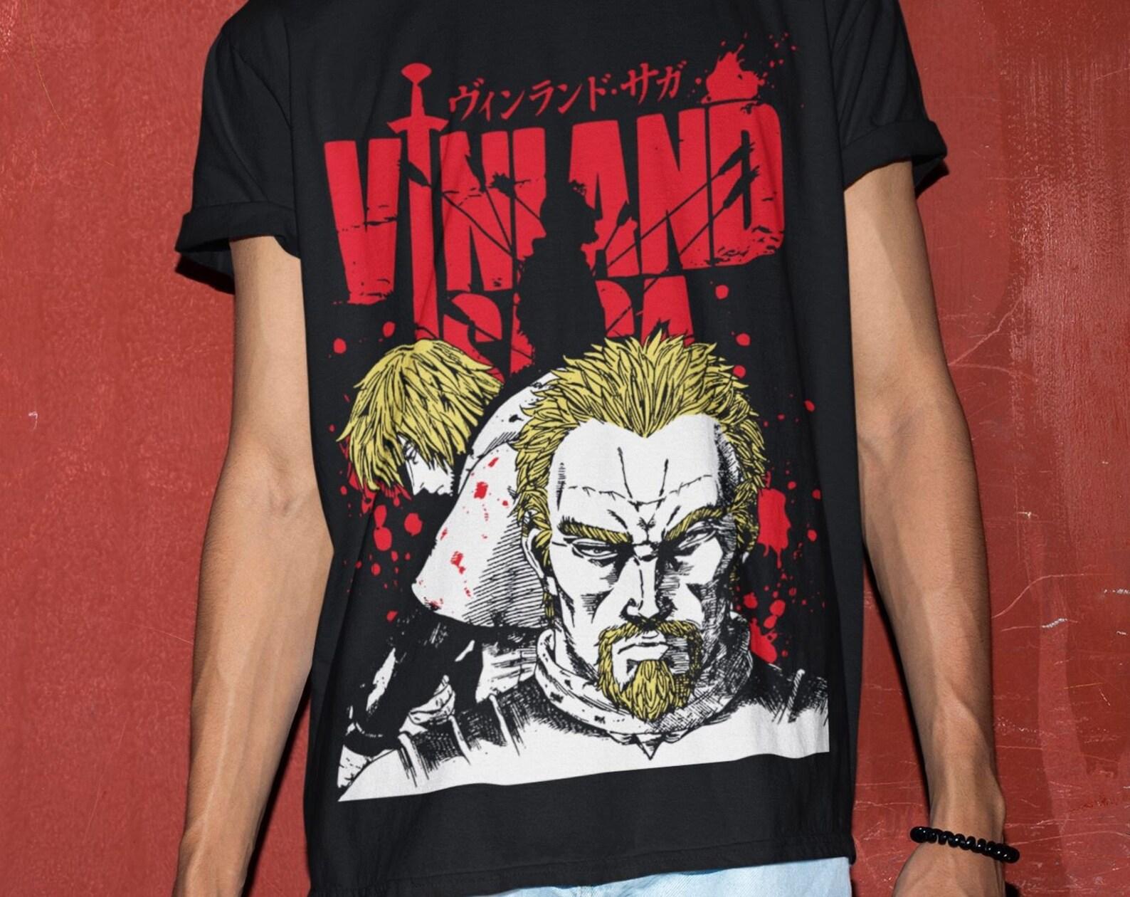 Unisex Thorfinn Son of Thors Anime T-Shirt, Manga Viking Saga Shirt M