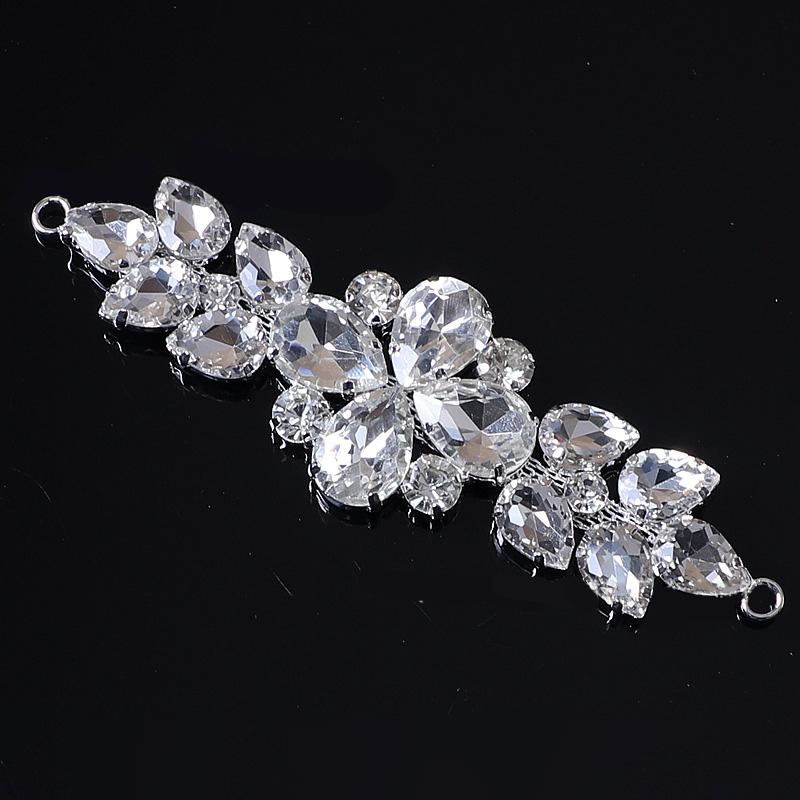 1PC Sew-On Trim DIY Marquise Teardrop & Round for Clothes Shoes Bags Belt Sash Appliques Glitter Wedding Dress Rhinestone Chain