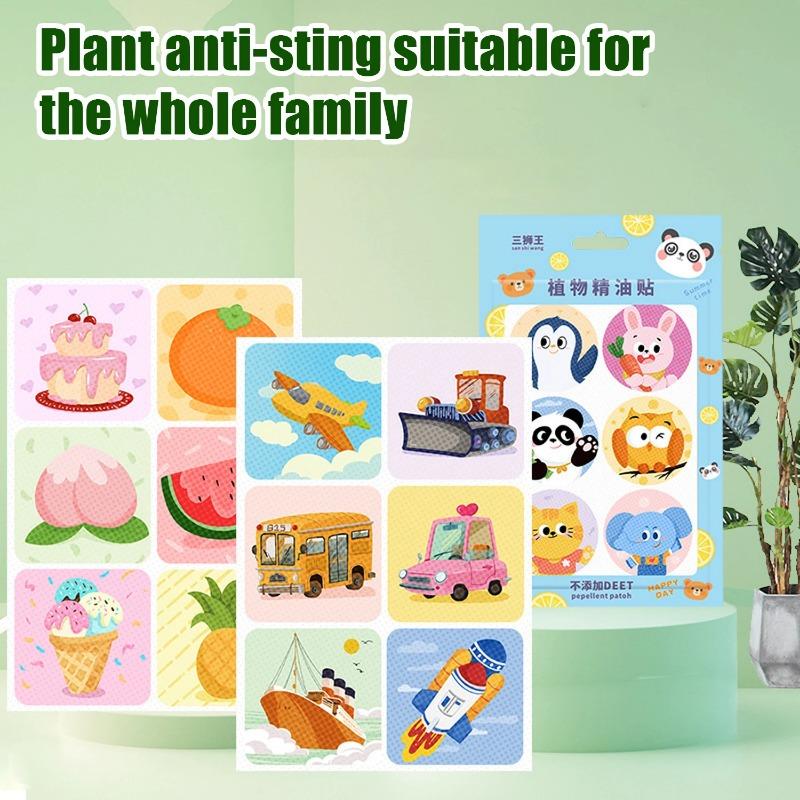 24Pcs one bag , plant  formula summer  cartoon  anti-mosquito sticker, suitable for pregnant women,   babies and children