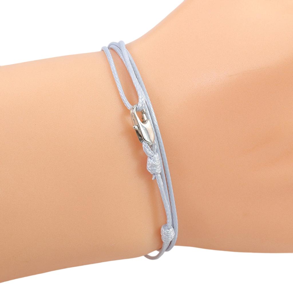 Adjustable Braided Waxed Cord Bracelet Vintage Inspired Design With Copper Clasp Jewelry For Women Men Daily Wear