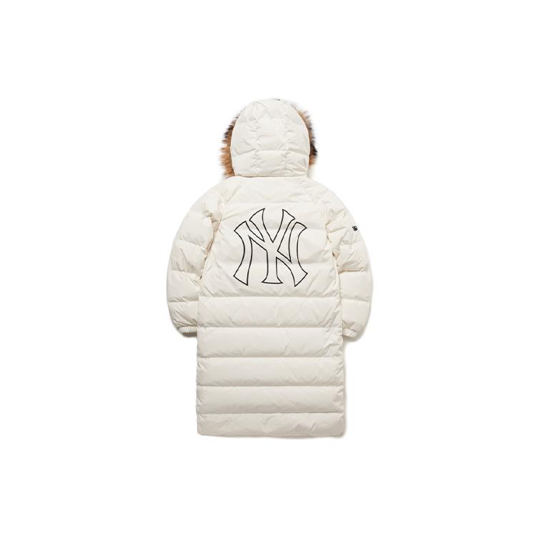 New MLB Base Logo Down Jackets Unisex White 3ADJJ0316-50IVS