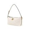 Gucci GG Marmont Chevron Quilted White Leather Shoulder Bag With Gold Hardware For Women Luxury Daily Use