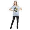 Harry Potter Womens/Ladies Hufflepuff Crest Flat Cotton Boyfriend T-Shirt