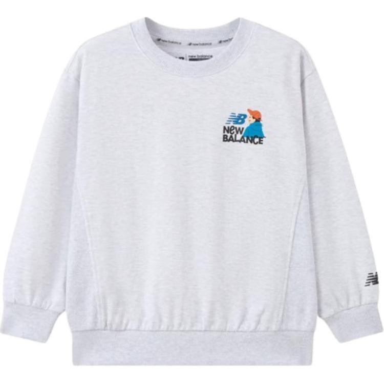 New Balance Sweatshirt Light Gray Children Aged 3 7 Years Old 7ZF13053-LGR 120