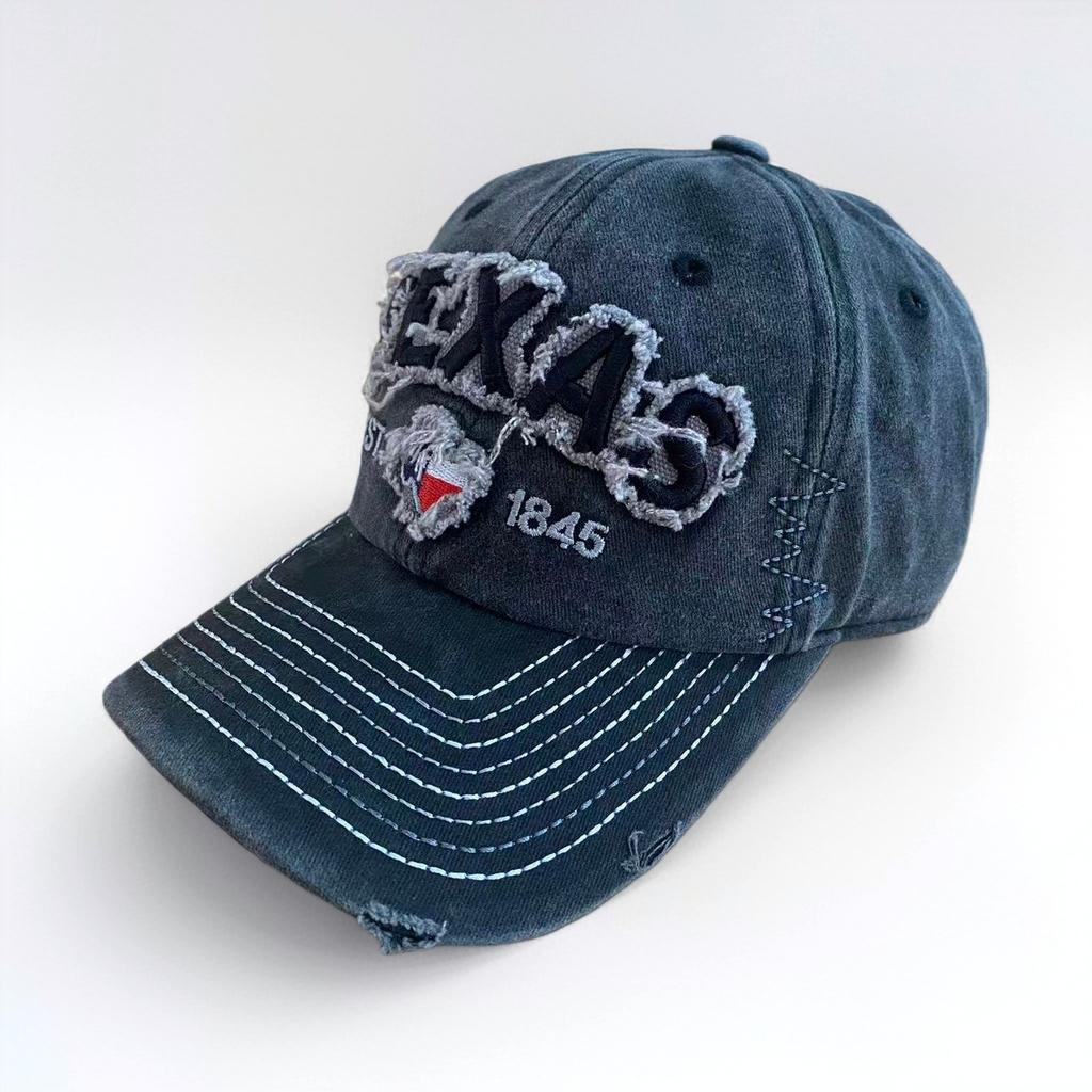 Vintage Distressed Texas Embroidered Baseball Cap Adjustable Washed Cotton Dad Hat