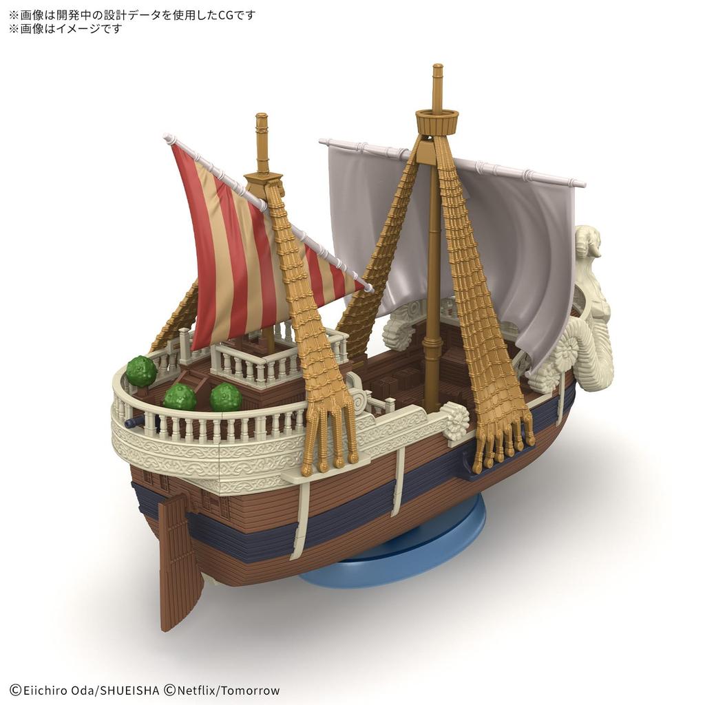 One Piece Grand Ship Collection Going Merry Model Kit - Pre-Colored Plastic Model from Netflix Series