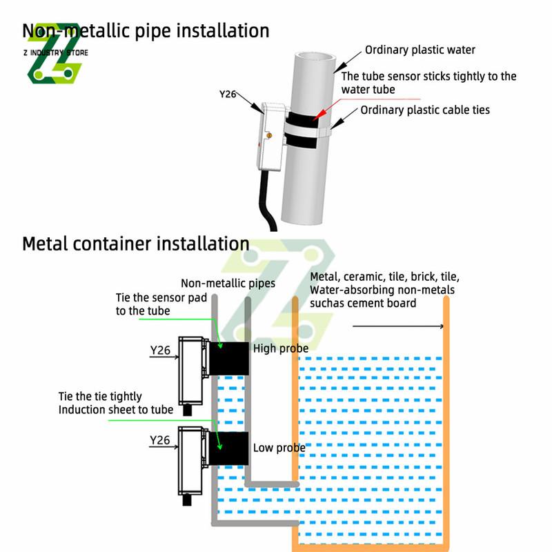 XKC-Y26-V XKC-Y26-NPN Non-contact Water Liquid Level Sensor Induction Switch Detector Flow Sensors 5-24V 50cm