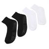 2 Pairs Wide Socks with Grips Men Women Non Binding Socks High Stretch Socks Black and White Large