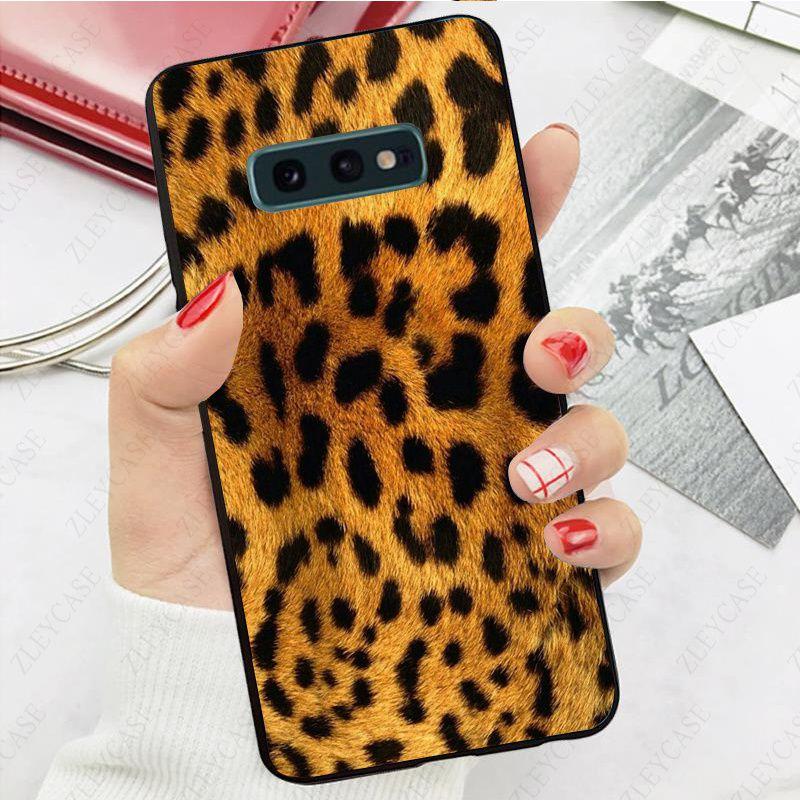 Modedjur leopardtryck telefonfodral för samsung galaxy s10 s20fe s9 s30 s20ultra s21plus note9 note10plus note20 ultra Coque