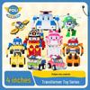 Transformed 4-inch Robot Toys: Poli, Ambaroy, Hailey Police Cars for Kids
