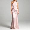 Elegante Abito Formale da Donna a Spalle Scoperte Lungo con Spacco Asimmetrico Bodycon Abito da Sera