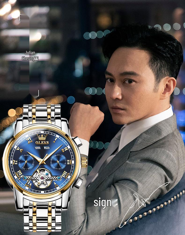 Oris Herren Multifunktions Automatische Mechanische Wasserdichte Skelettuhr