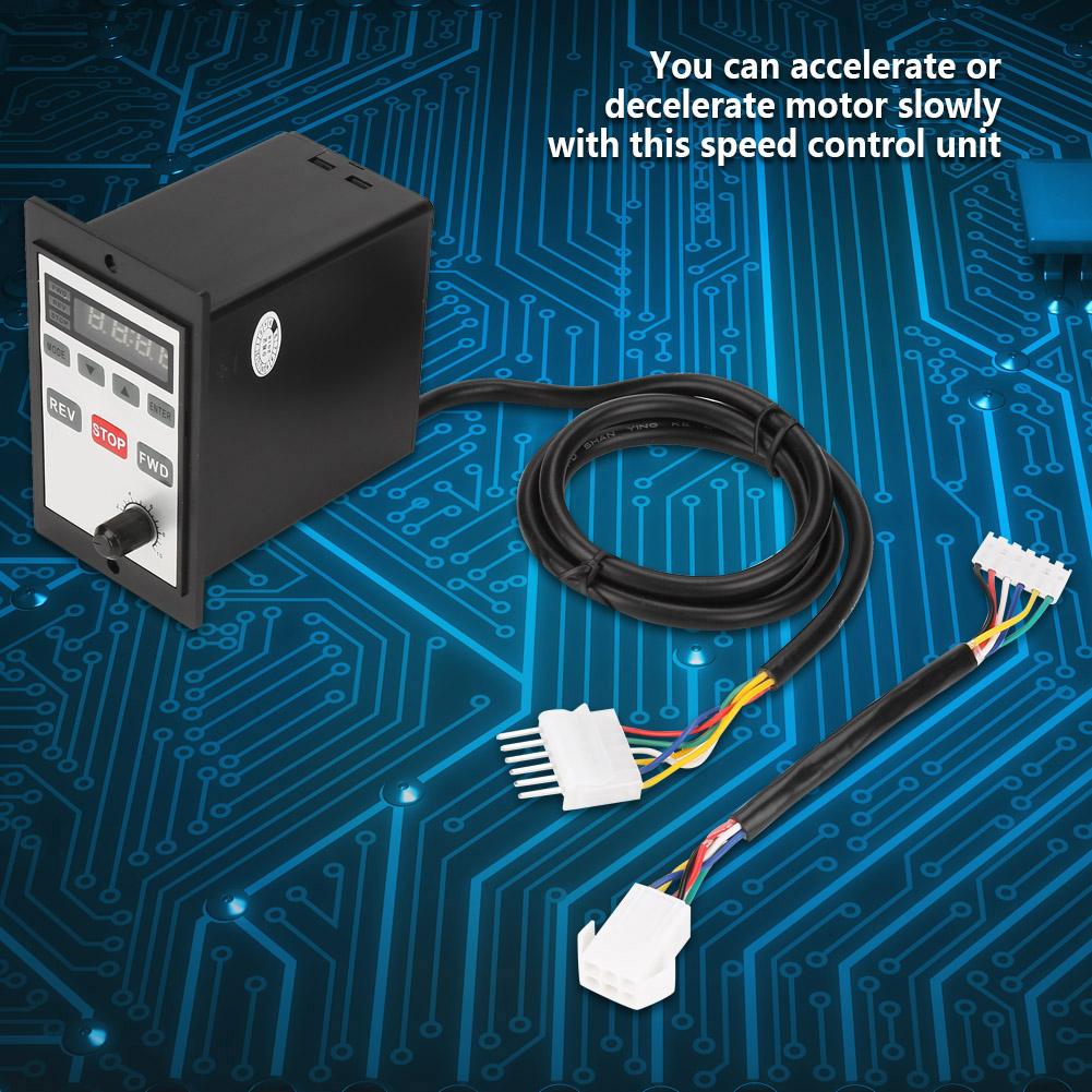 AC 220V 6 200W Digital Speed Controller Motor Speed Control Unit 0 100percent  (90W Double Row A Port)