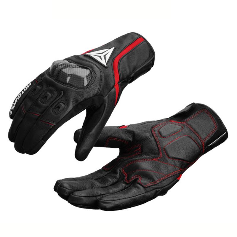 Motorcycle Gloves Leather Men Gloves Summer Cycling Motorbike Guantes Moto Motocross Bicycle Touch Screen Breathable Protective