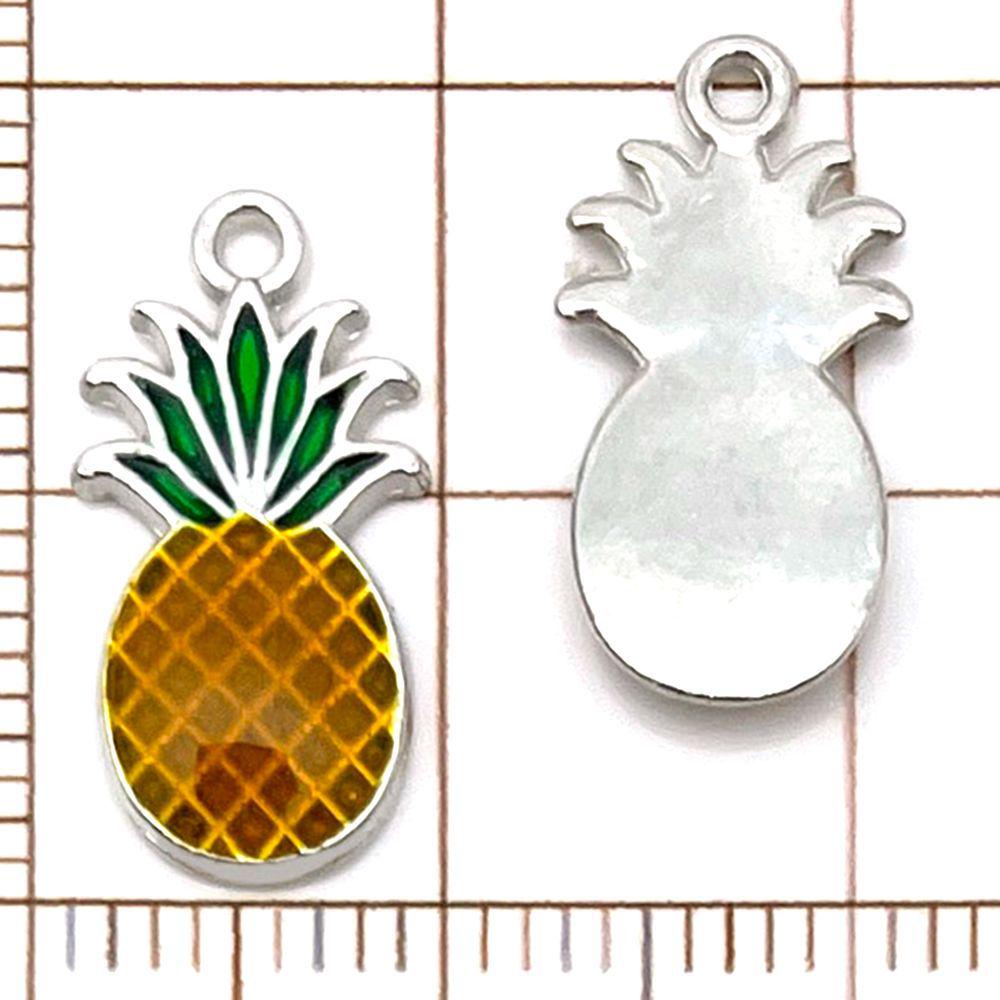 20-Piece Colorful Enamel Fruit Pendant Charms for DIY Bracelets: Strawberry, Cherry, Pineapple, and More