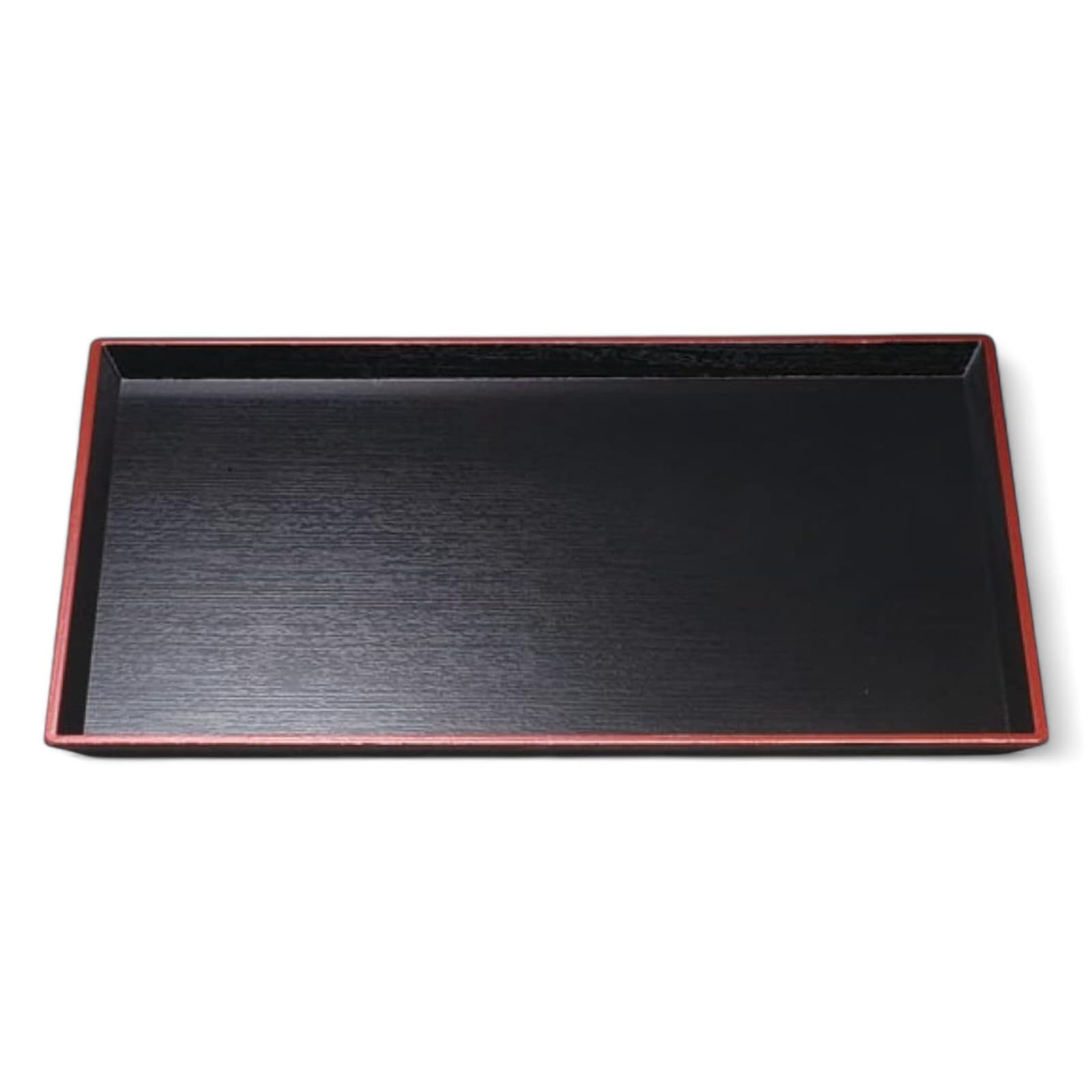 

Clear Stream Wood Grain Tray Lacquerware Made in Japan J-kitchens 1-Shaku (Tray/Tray) Black/Red, Non-Slip, 34cm, (ABS Resin),