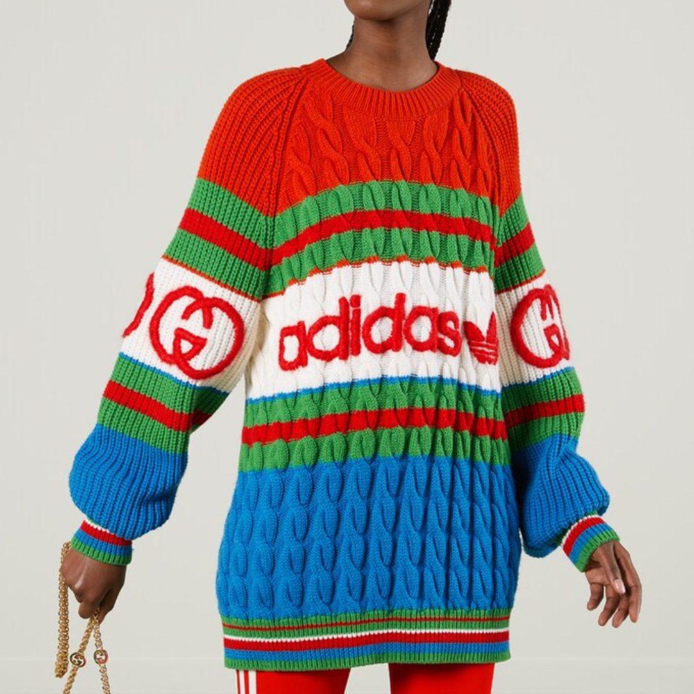 Gucci X Adidas Wool Sweater Blue/Orange 717722-XKCQ3-4775