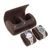 Retro Crazy Horse Leather Watch Box: Portable Travel Storage for Couples