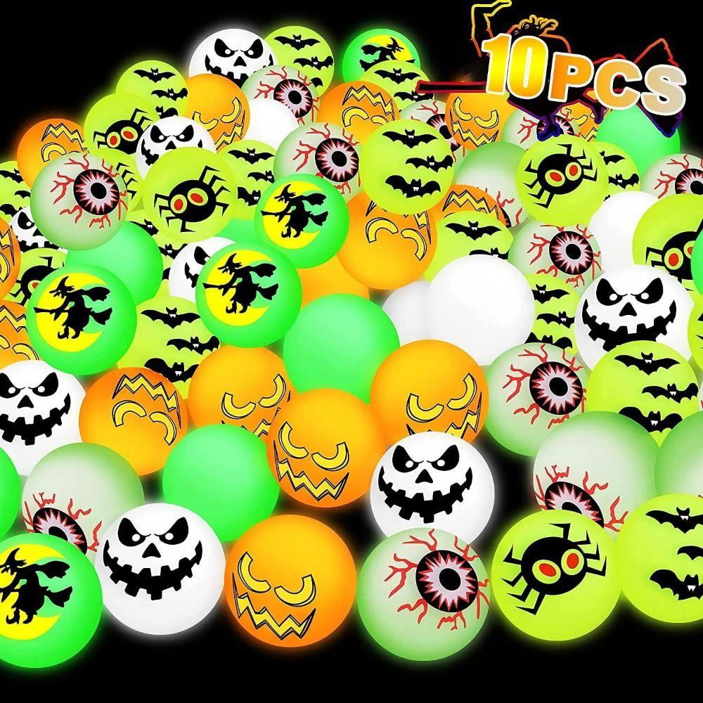 Luminous Pumpkin Witch Bounce Rubber Ball Toys for Kids Birthday Party Favos Pinata Fillers Halloween Party Decoration