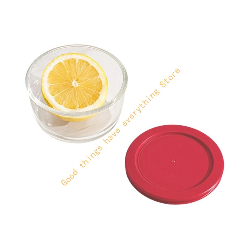 High Temperatures Resistant Glass Container Microwave Safe Clear for Visibilities Leak Proof Seal Stackable 55KF