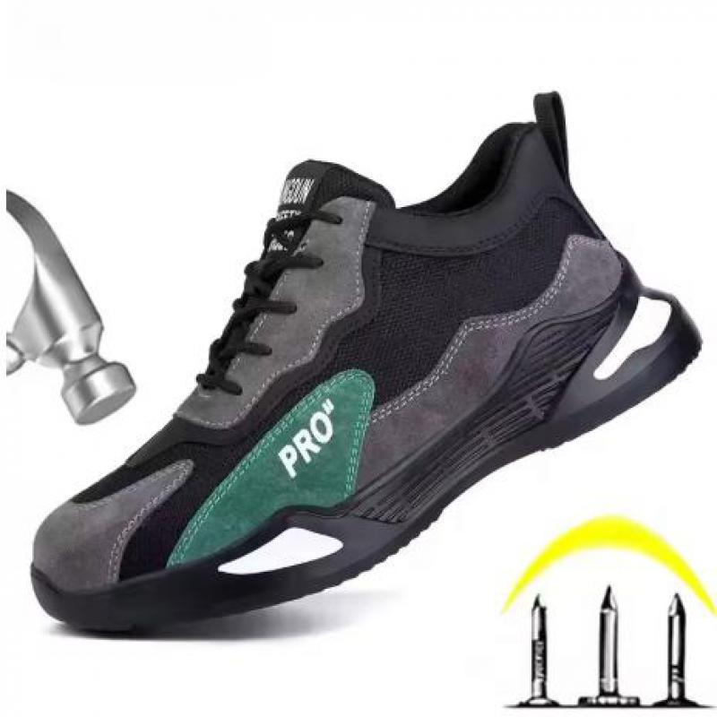 Fashion Man Safety Shoes Puncture-Proof Work Sneakers Lightweight Work Shoes Men Steel Toe Shoes Safety Boots Indestructible Shoes
