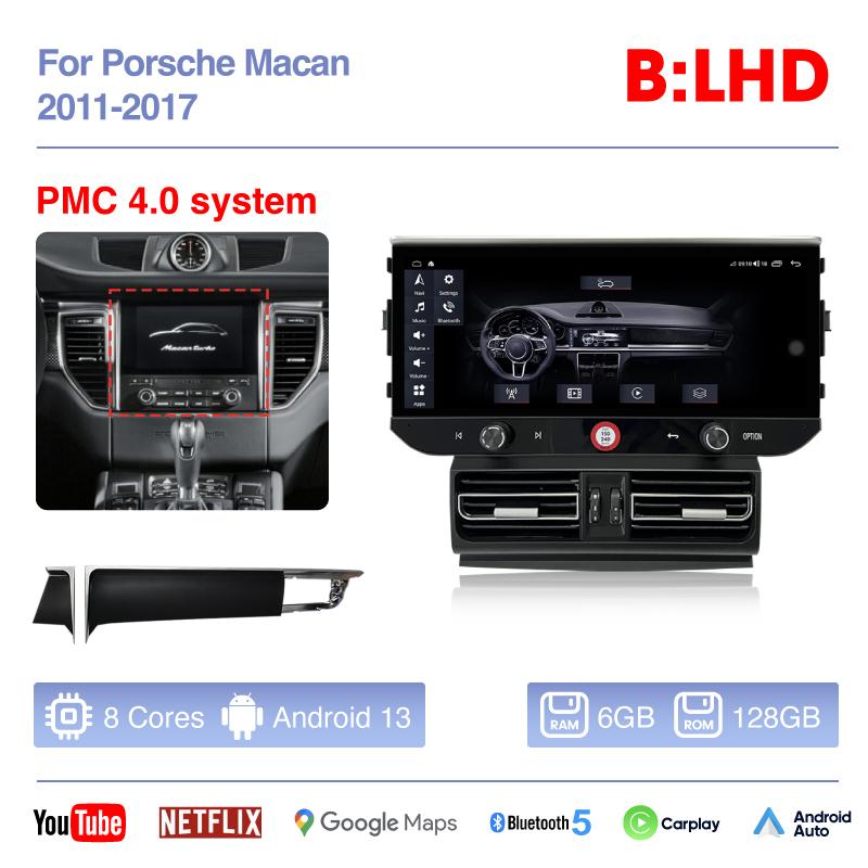 12.3" For Porsche Macan 2014-2017 Car Multimedia Video Player GPS Navigation Radio Android13 8+128G 8Core CarPlay 4G 360Camera