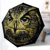 1pc Owl Feather Automatic Folding Umbrella, Sturdy And Durable Automatic Folding Umbrella with 8 Ribs, Convenient for Outdoor Use061