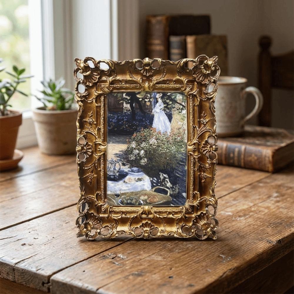 Luxury Ornate Picture Frame Resin Photo Stand Photo Props Frame Ornaments  Living Room
