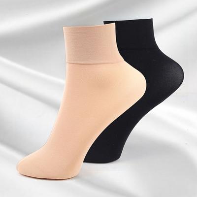 10Pairs Wide Mouth Nylon Ankle Socks for Women Breathable Black Beige  Female Autumn Winter Ankle Nonslip Socks
