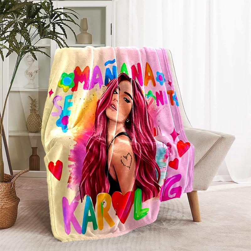 1pc Blanket - Karol G Print Design, Lightweight Blanket for Sofa, Bed- Soft &Warm, Gift for All Seasons