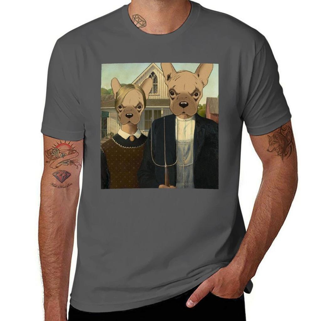 The American Frenchies T-Shirt Printed T Shirts for Man Mens Graphic T Shirts T-Shirt