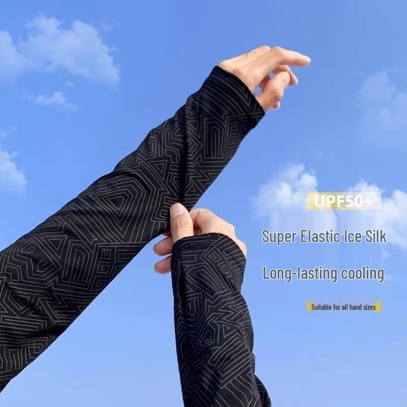 

Men s and Women s Plus Size Ice Silk UV Protection Arm Sleeves for Summer Driving and Cycling