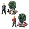 1/64 Miniature Model Street People Figures, Diorama Toys Supplies Scenery Tiny