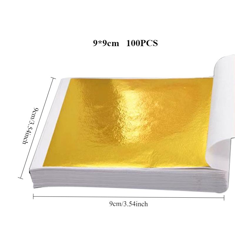 High Quality Gold/silver Foil Paper 9 * 9CM, Color, Buddha Statue Hotel Decoration Supplies, Furniture DIY Crafts Gold Foil Paper, Nail Art Supplies