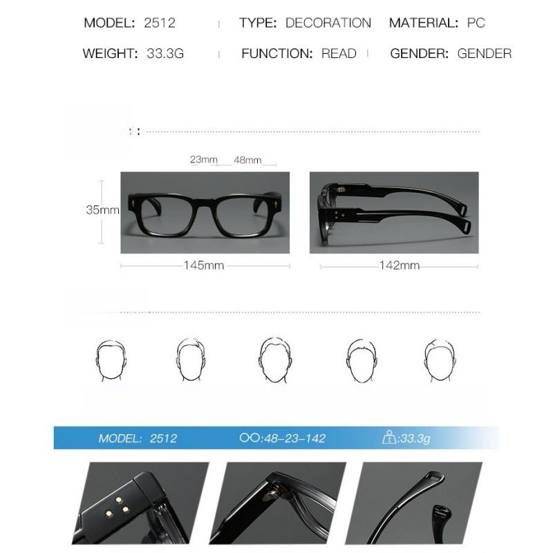 Women's eyewear, men's and women's fashion oversized square glasses