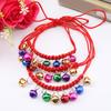 Handmade Red Rope Cat Collar with Cute Bell Fashion Lightweight Comfortable Pet Accessories