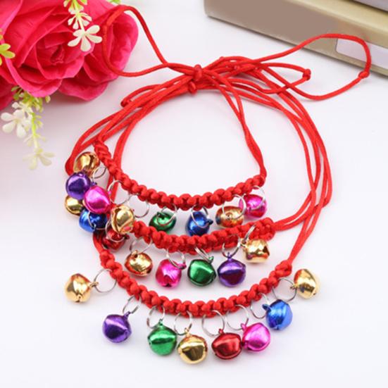 Handmade Red Rope Cat Collar with Cute Bell Fashion Lightweight Comfortable Pet Accessories