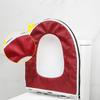 Toilet Cushion Household Plush Zipper Handle Toilet Seat Ring