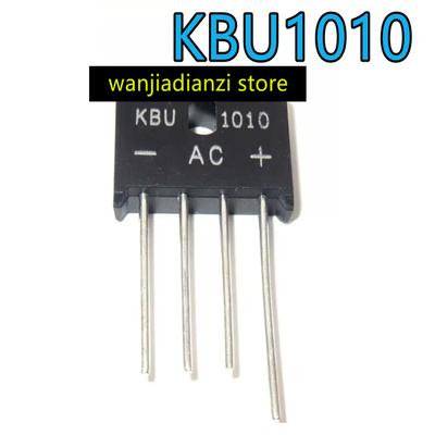 5 peças 10A 1000V Ponte Retificadora de Onda Completa KBU1010 Plugue Reto ponte/pilha de pontes Retificador de ponte,